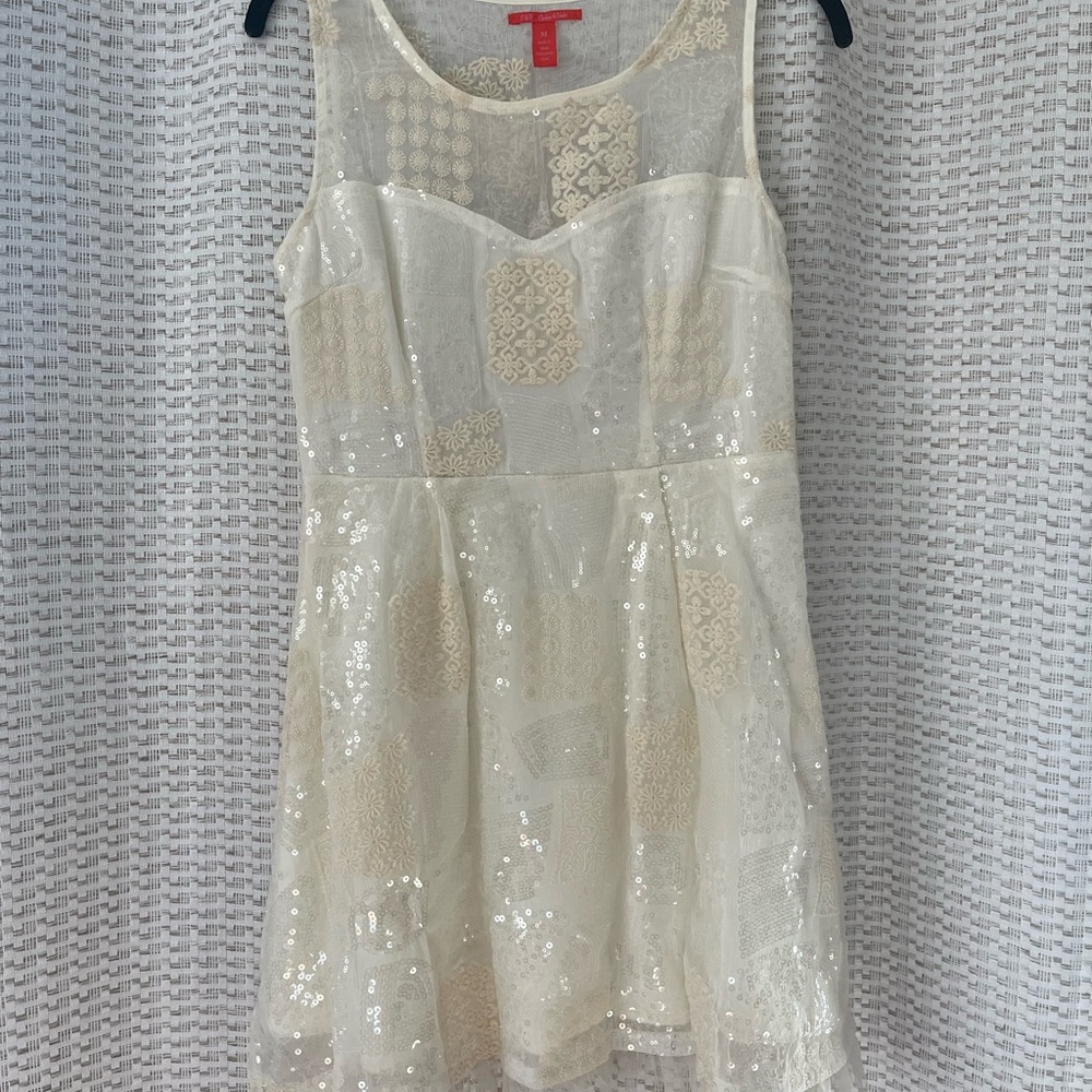 Chelsea & Violet Cream Floral Lace Dress